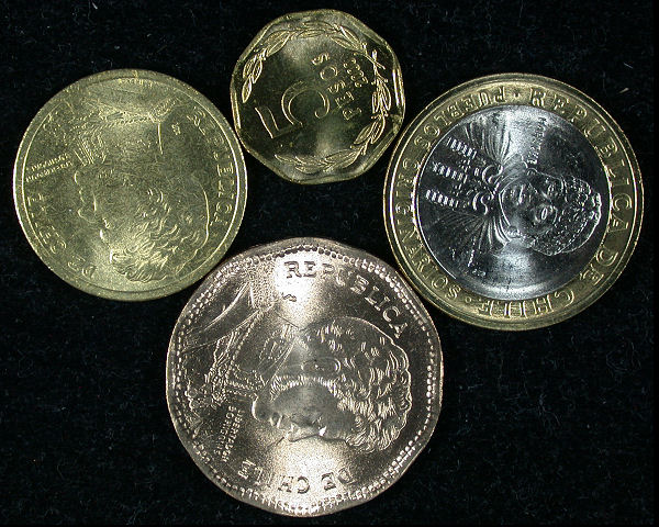 Chile Set of 5 Coins